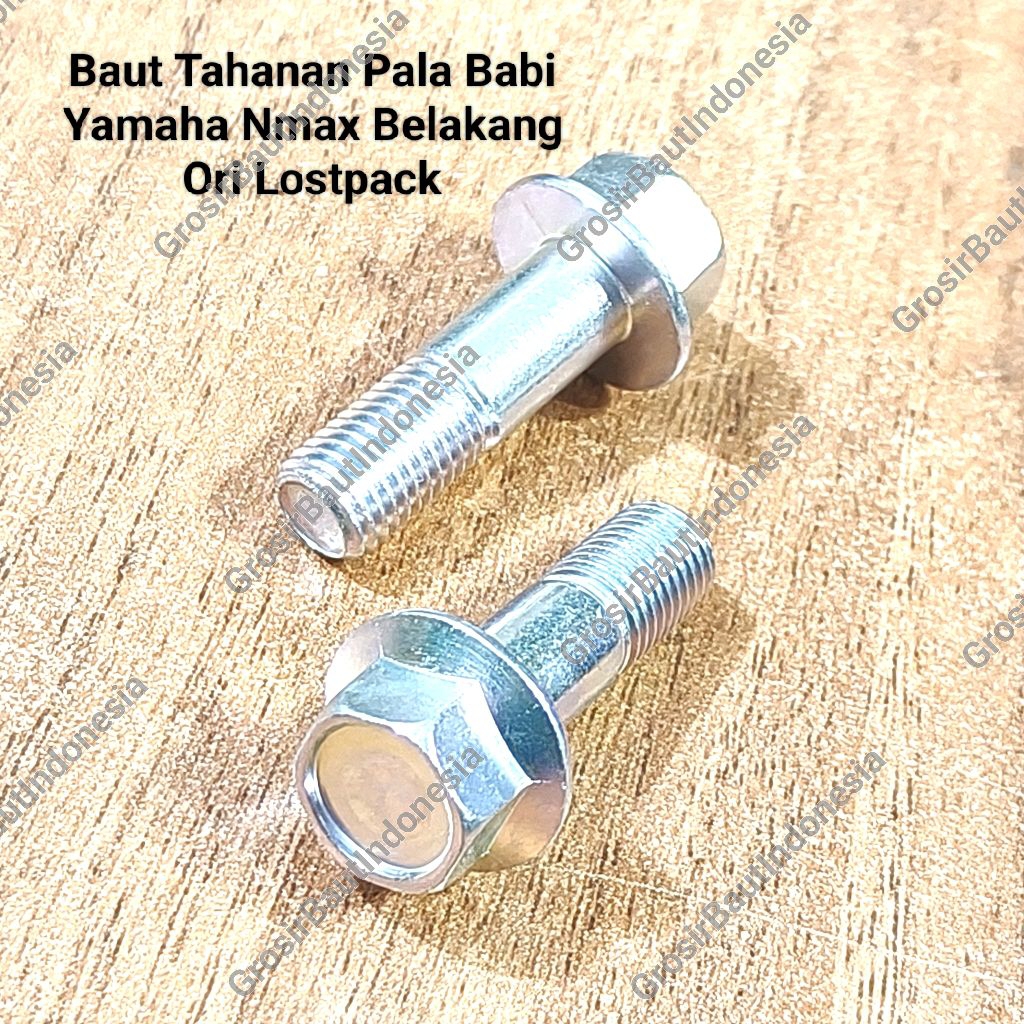 (2pcs) Baut Tahanan Pala Babi Yamaha Nmax Belakang Ori Lostpack