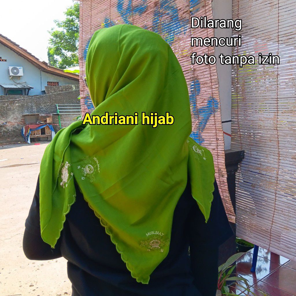JILBAB  MUSLIMAT NU/ HIJAB SEGIEMPAT MUSLIMAT NU 5 & 3  BORDIR LOGO