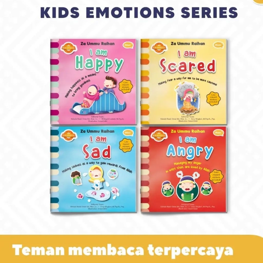 Buku Serial Emosi anak Ahlan Versi Bahasa Inggris Kids Emotions Series