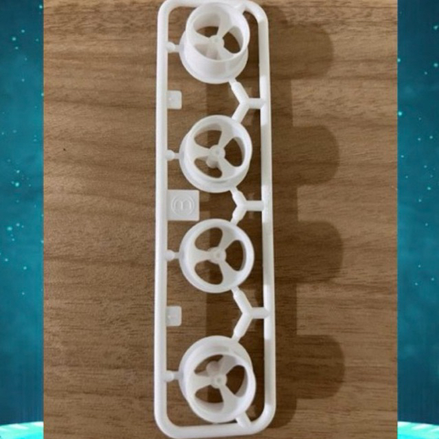 VELG 3 SPOKE WHITE, ORIGINAL TAMIYA