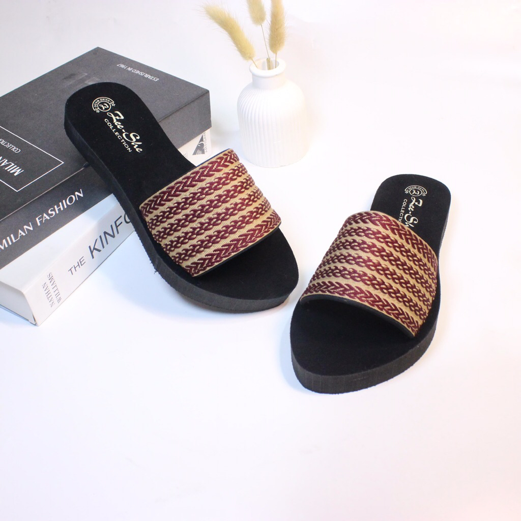 ZeeShe collection sandal tali rajut BRS Sandal selop sandal slop sandal wanita dewasa sandal tali ra