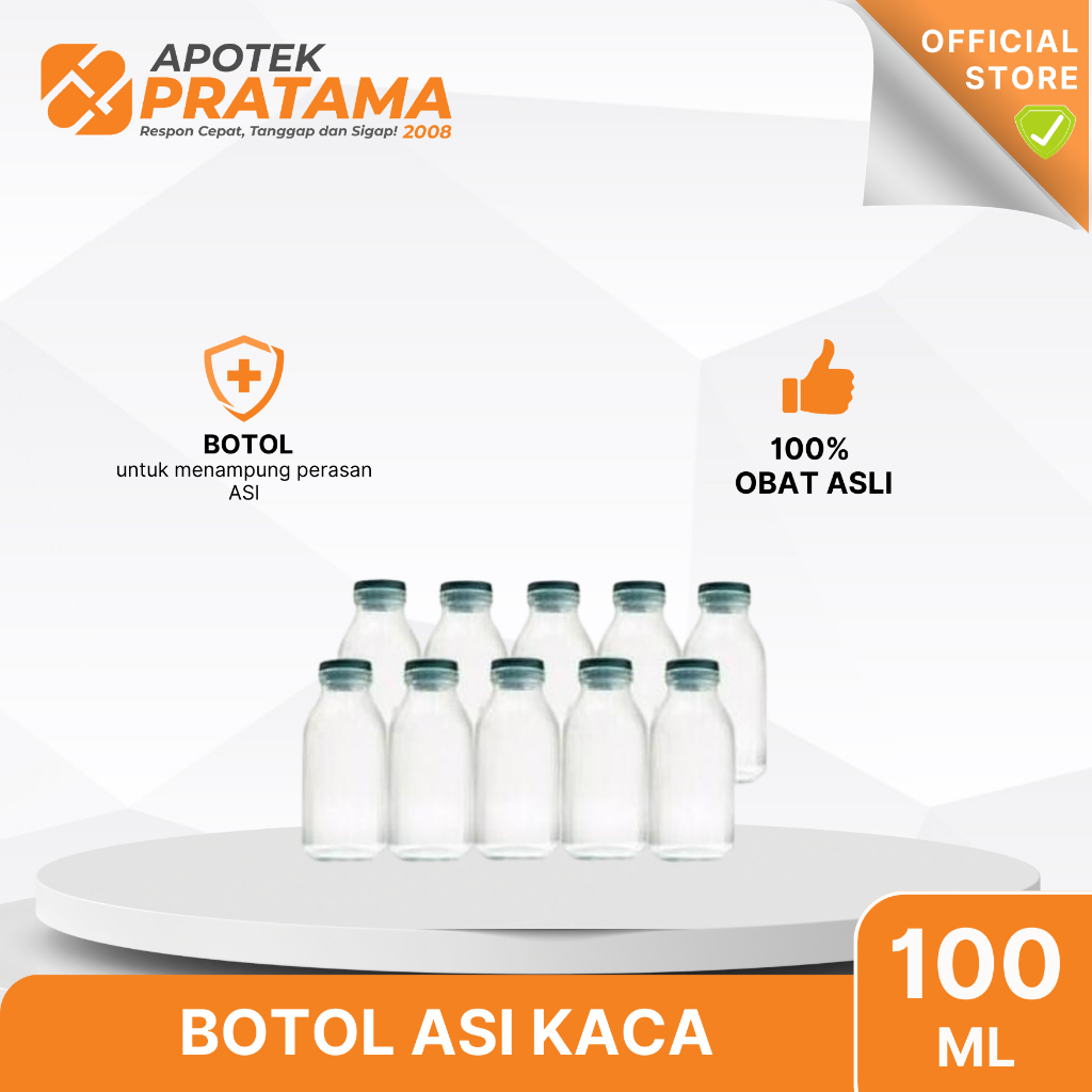 BOTOL ASI KACA 100ML / BOTOL ASI