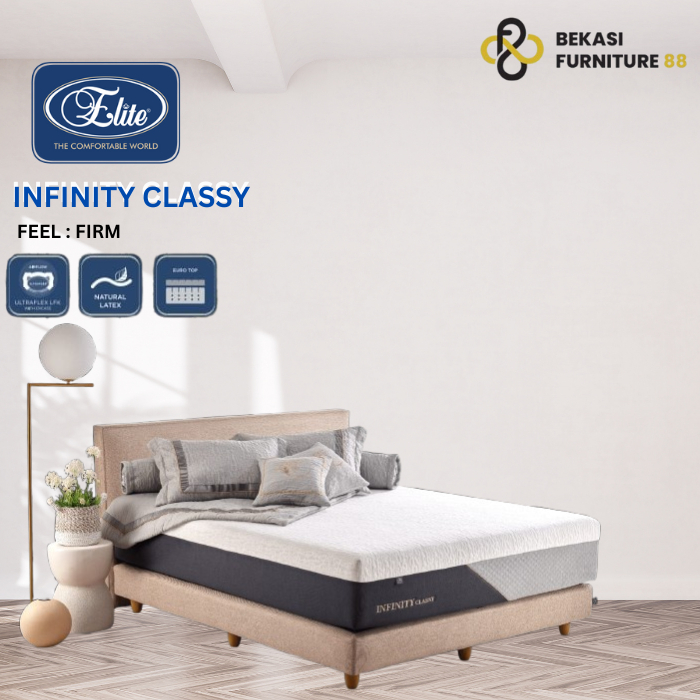 FULL SET Kasur Elite Springbed Infinity Classy New Edition