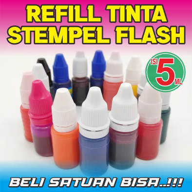 TINTA REFILL STEMPEL FLASH, TINTA ISI ULANG STEMPEL OTOMATIS, TINTA STEMPEL FLASH / STEMPEL OTOMATIS