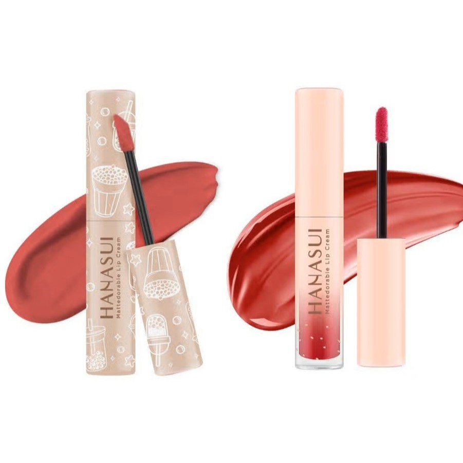 Hanasui Mattedorable Lip Creams All Variant Shade, lipstik hanasui , bisa cod harga grosir termurah