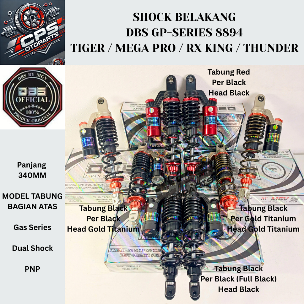 Shock DBS 340MM GP-Series 8894 Tiger Lama / Mega Pro / Verza / RX King / Thunder Original DBS BY MGV