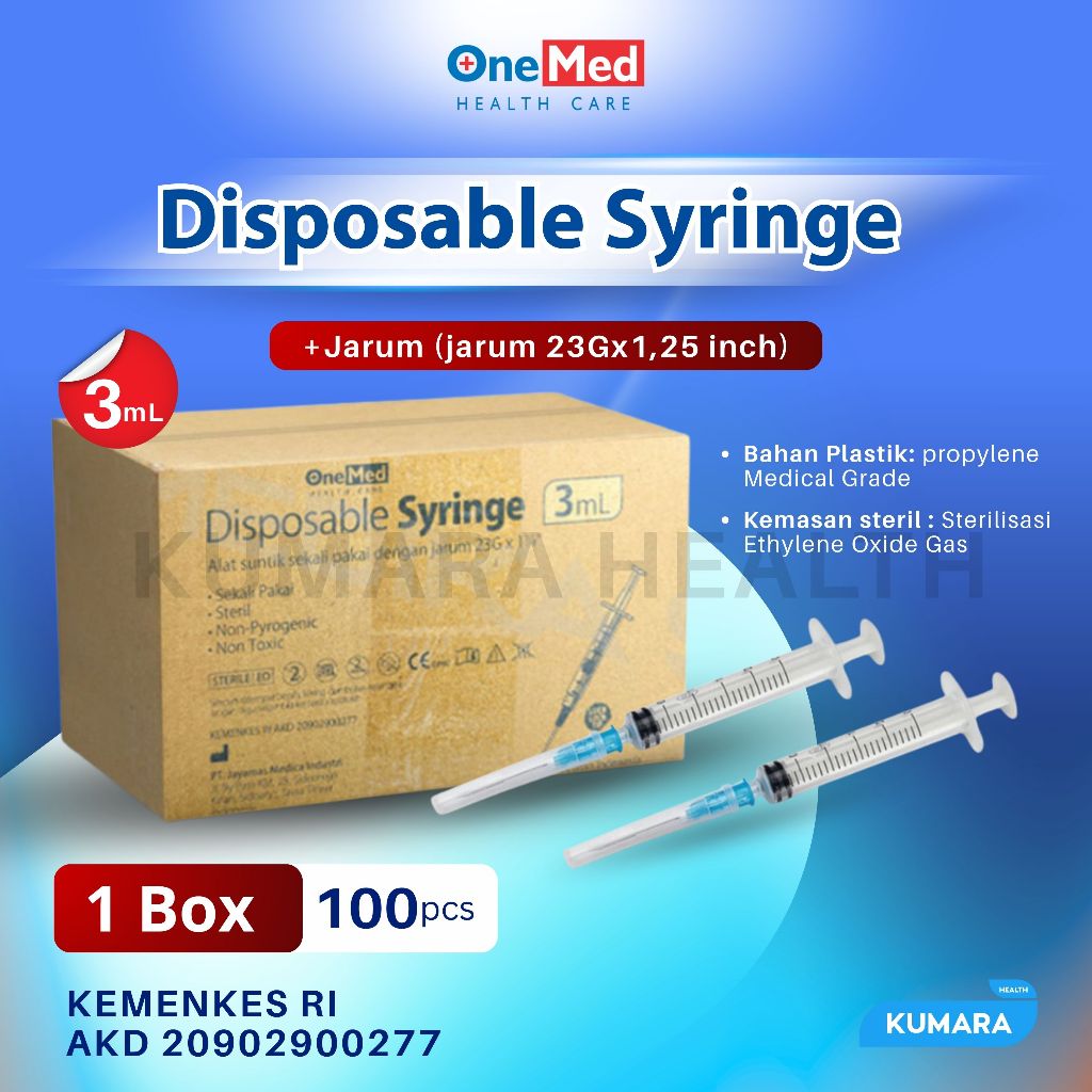 ONEMED - Syringe 3cc /  Spuit 3ml BOX