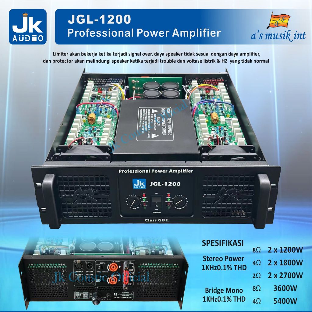 Power Ampli JGL 1200 JK Audio Power