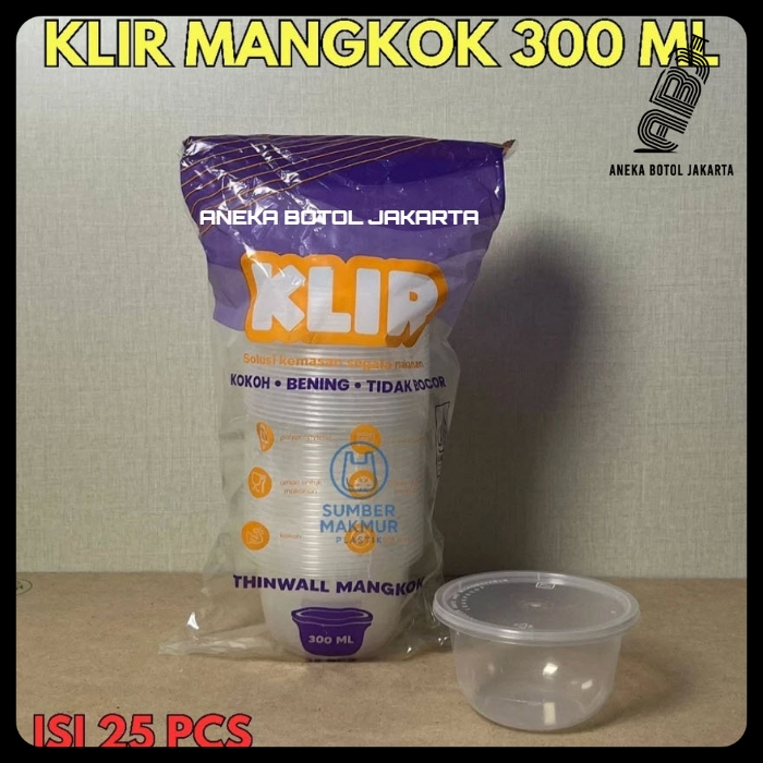Thinwall klir mangkok 300ml / Thinwall klir bowl 300ml