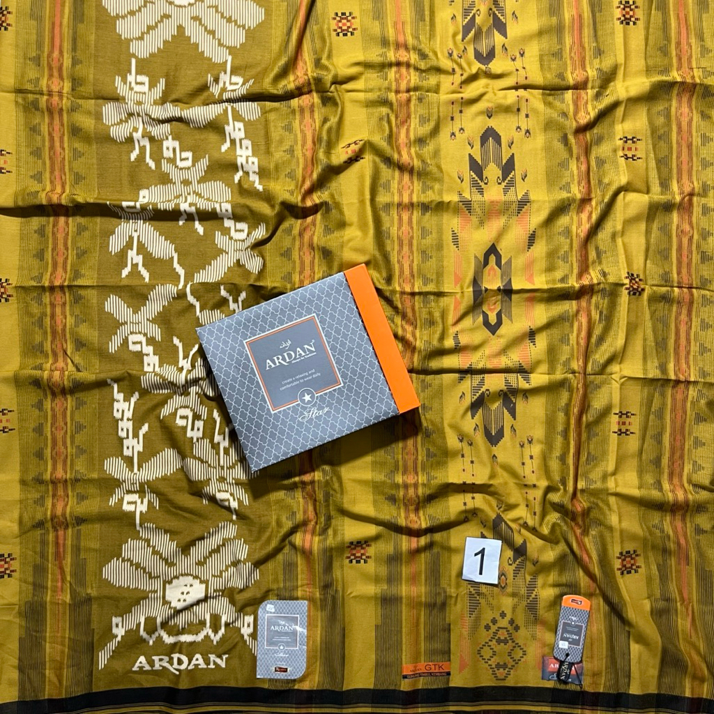 Sarung Ardan Songket Jaguar Timbul Rayon Asli Super Premium Gold