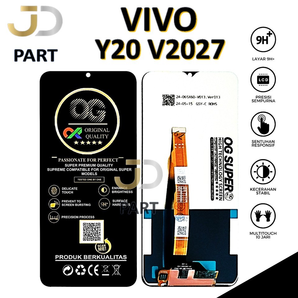 LCD TOUCHSCREEN VIVO Y20 V2027 COMPLETE ORIGINAL 100% FULLSET