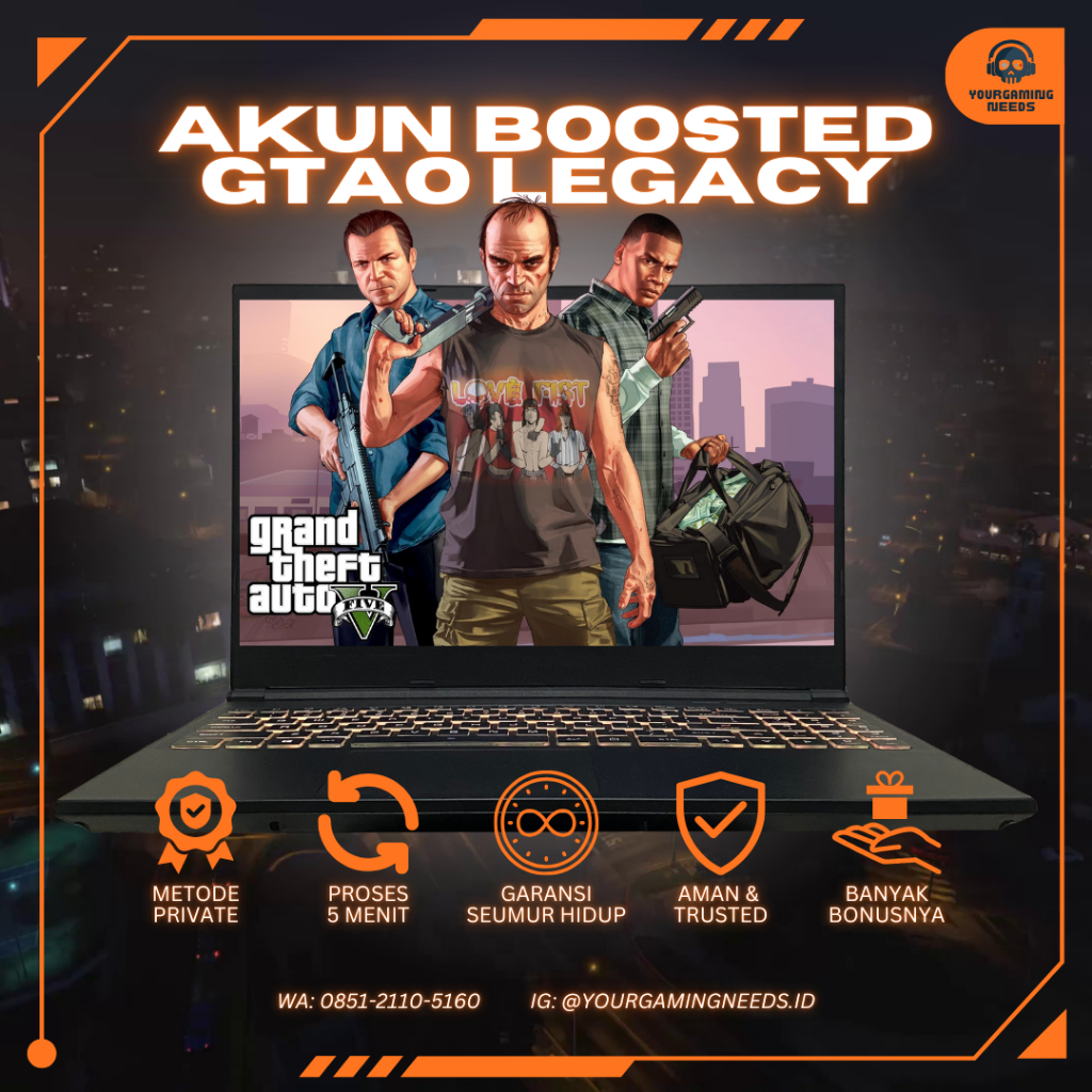(GARANSI) Akun GTA 5 Online Money Legacy PC Grand Theft Auto V Game PC Cash Rank Unlock GTA V Steam 