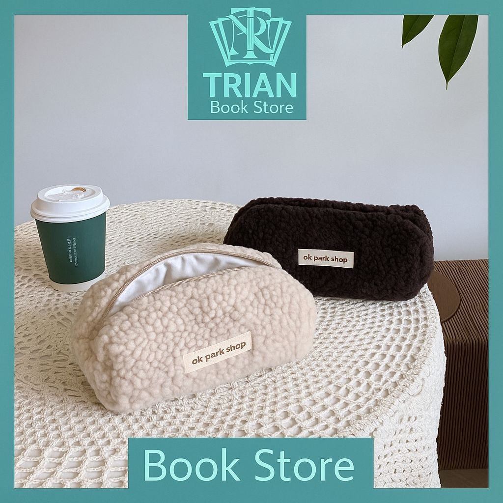 KOTAK PENSIL BULU PENCIL CASE AESTHETIC STATIONERY LUCU UNIK ALAT TULIS KULIAH SEKOLAH KANTOR