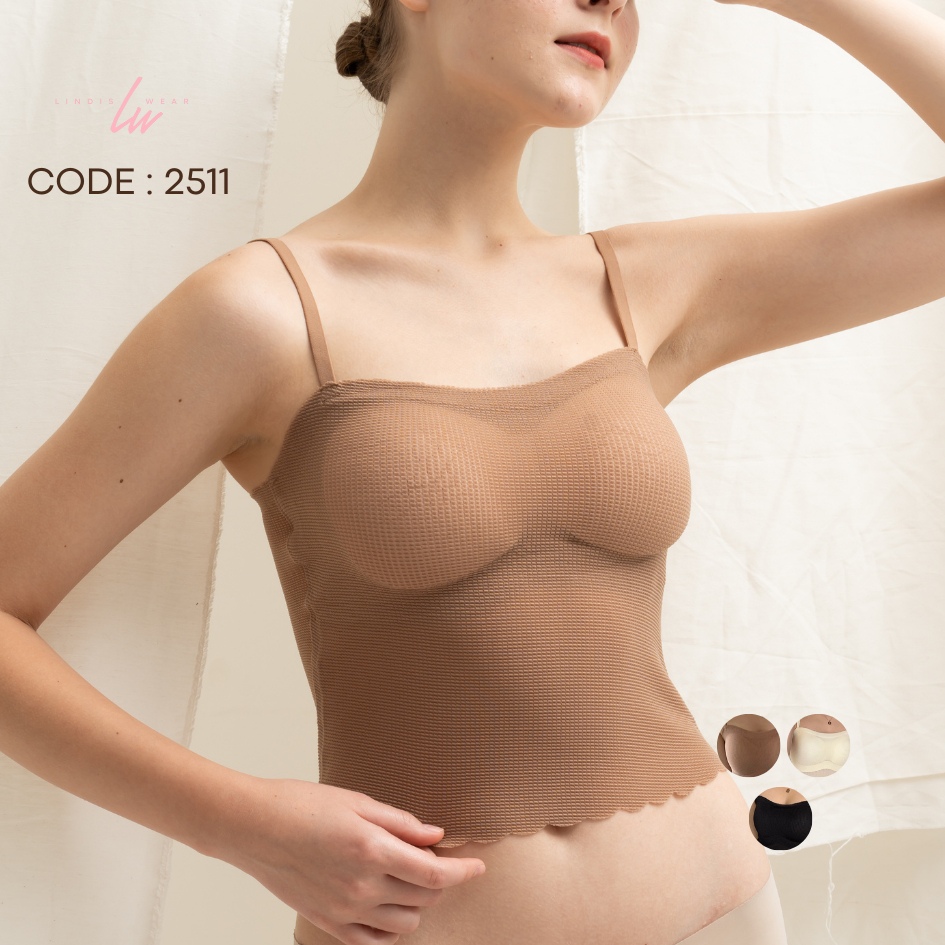 [COD 1PCS] 2511 BB 35-65KG LD MAX 100CM TankTop BRA Fashion BRA OLAHRAGA PUSH UP WANITA TANPA KAWAT 