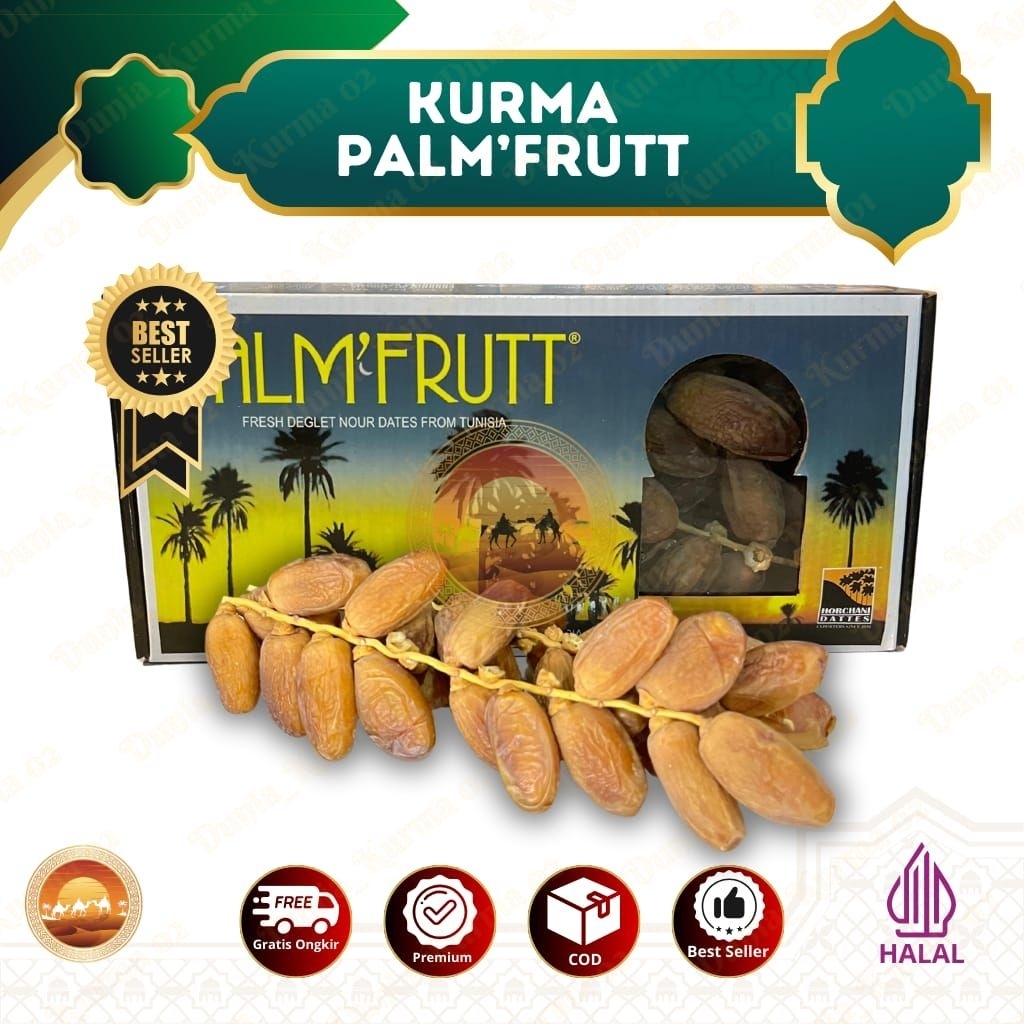 Kurma Palm Fruit 500gram Tunisia Tangkai Original