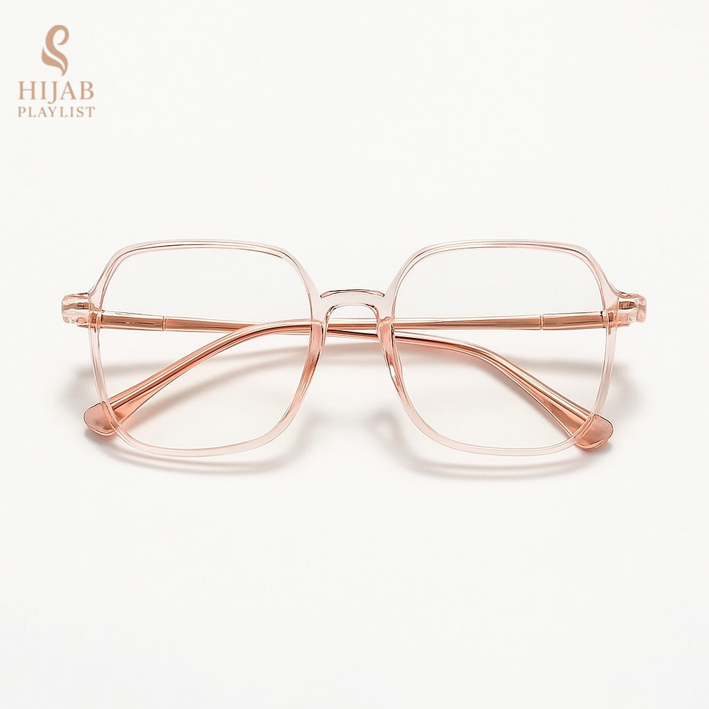 Kacamata Wanita Lensa Bening Transparan Frame Kotak