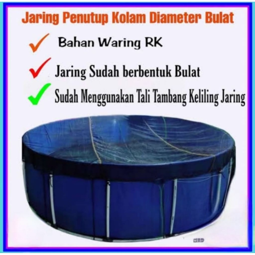 jaring penutup kolam ,jaring pengaman kolam ikan