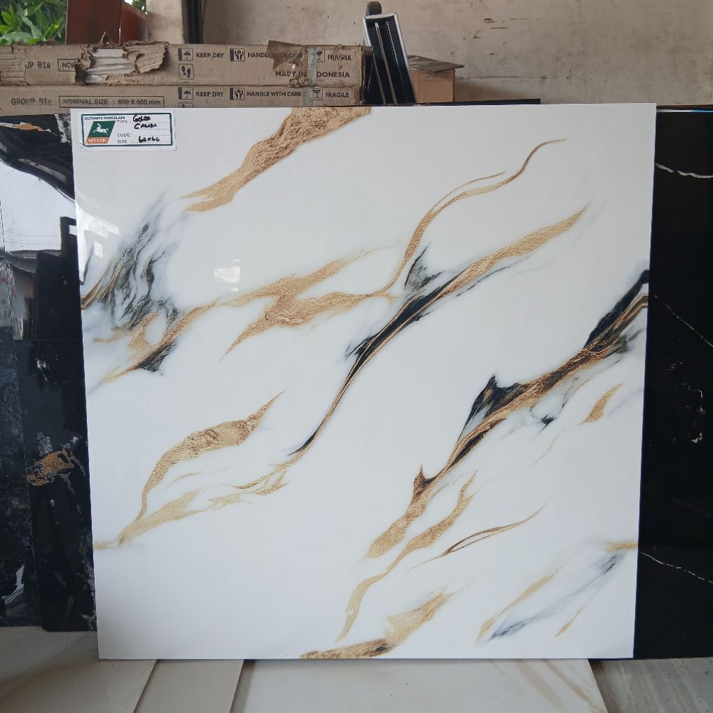 Granit Lantai Glazed polish motip marmer 60x60 Golda Carara (CHAT ADMIN/BACA DESKRIPSI SEBELUM MEMBE