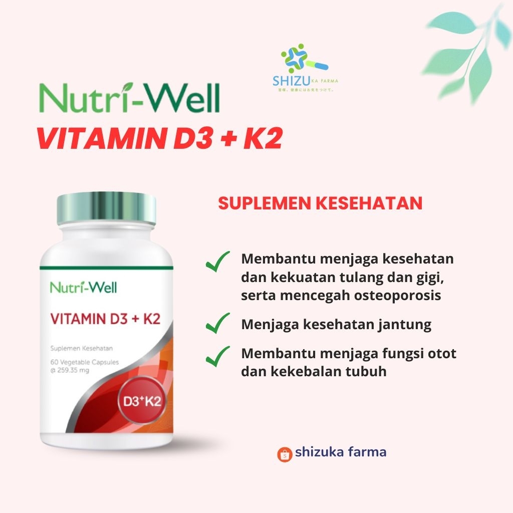 Nutriwell Vitamin D3 + K2 60 Capsules