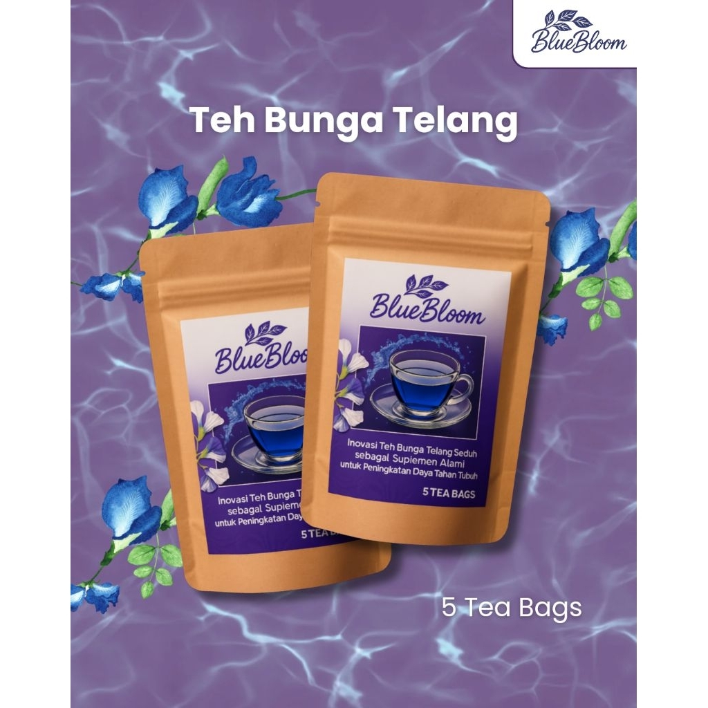 BlueBloom Herbal - Inovasi Teh Bunga Telang Seduh dengan Edible Film / Butterfly Pea Tea