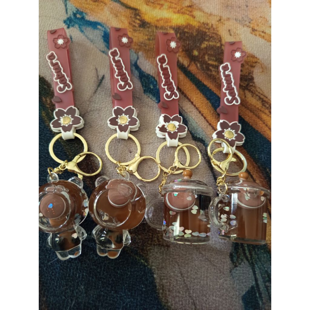 Gantungan tas air glitter dengan  model lucu unik aesthetic