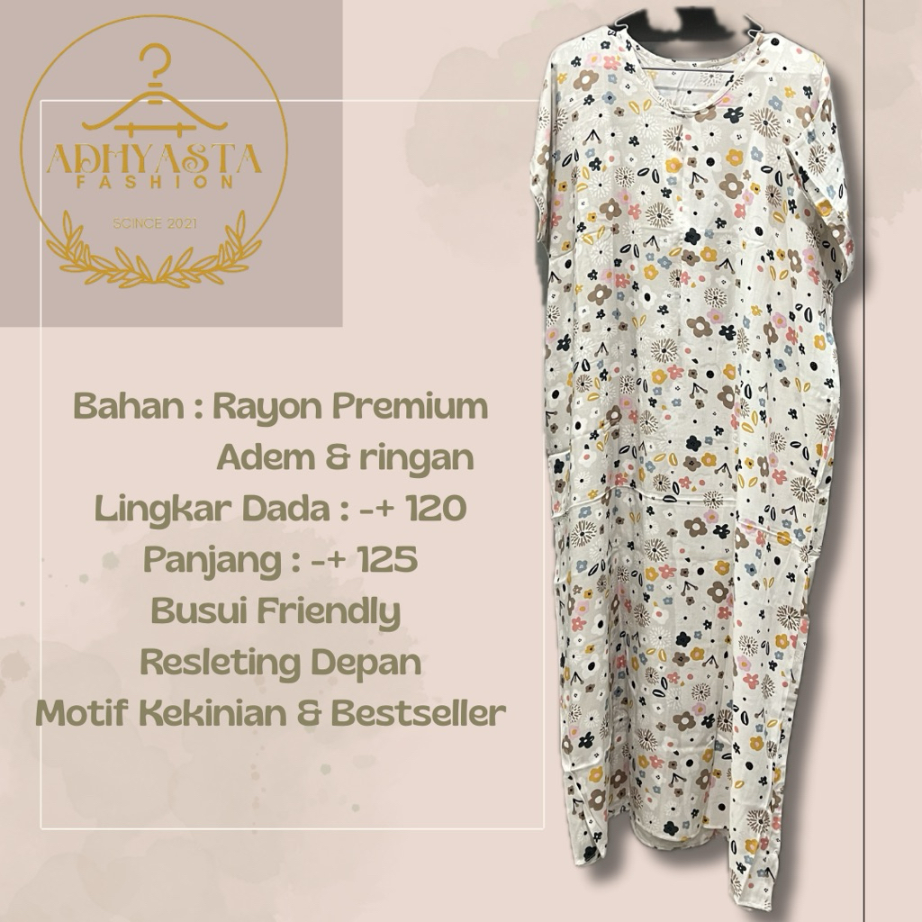 Busui Friendly Daster Rayon Motif premium Kekinian - Bandung
