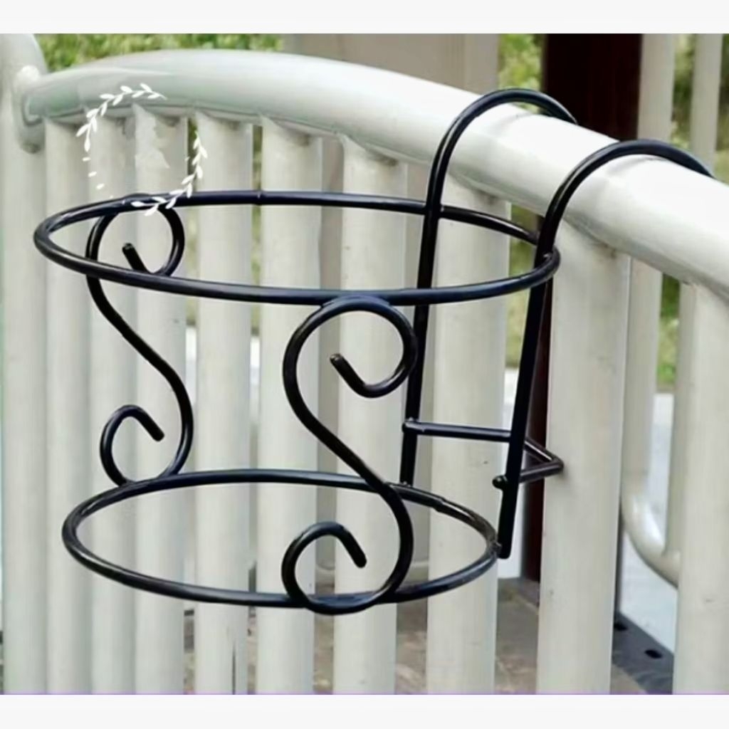 Rak Gantung Pot Bunga Besi Tebal untuk Pagar & Balkon – Rak Tanaman Hias Dinding Anti Karat