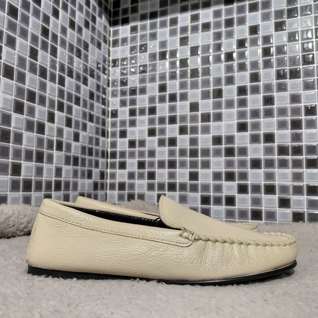 MASSIMO DUTTI WANITA SEPATU FLAT LOAFERS LEATHER BARU ASLI ORIGINAL