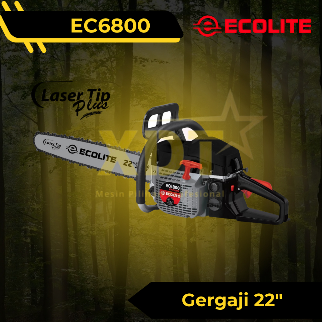 Ecolite EC6800 Mesin Gergaji Potong Kayu 22 Inch Chain Saw ECOLITE EC 6800