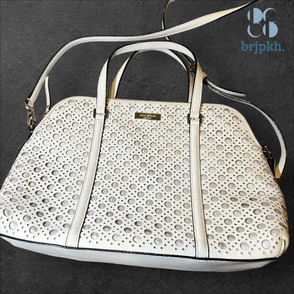 Tas Kate Spade (Preloved) Newburry Lane Caning Small Rachelle WKRU3659 brightwhit (167)