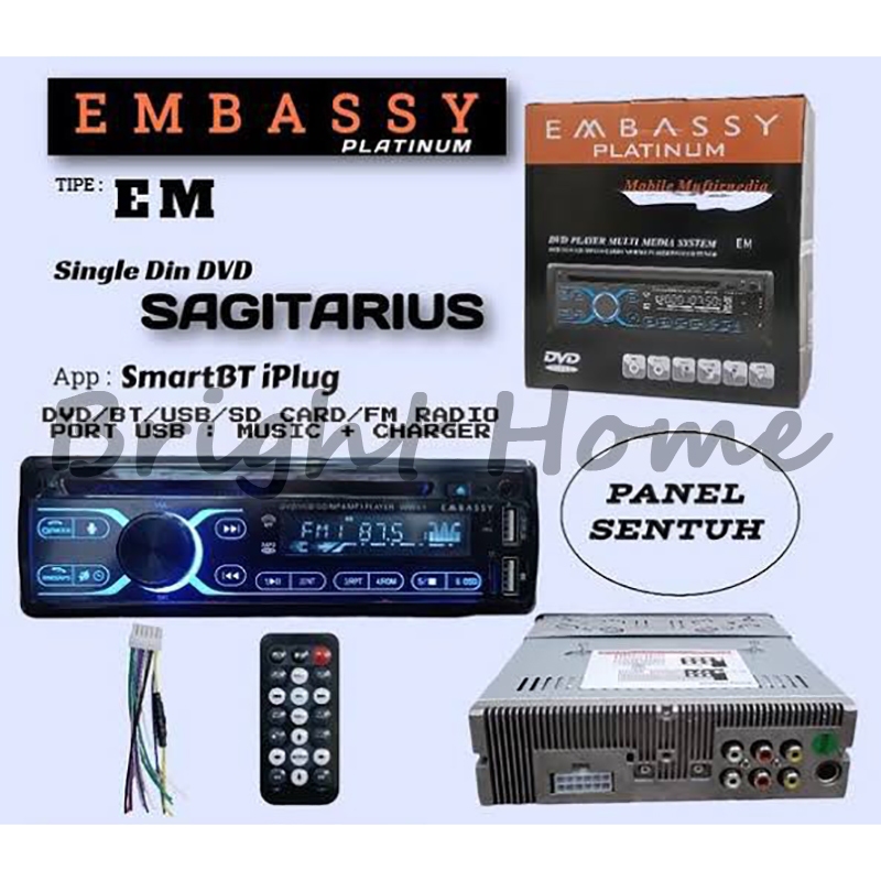 DVD Mobil EMBASSY SAGITARIUS Head Unit Audio Mobil