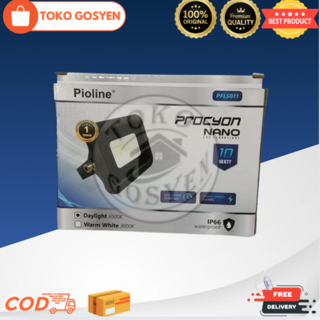 Lampu Sorot Flood Light LED PIOLINE PROCYON 10W/20W/30W Nano / Lampu Taman