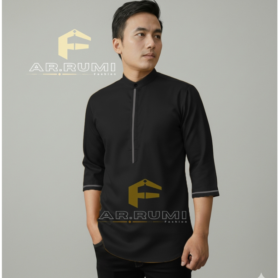 BAJU KOKO KURTA PAKISTAN LENGAN 3/4 PRIA DEWASA CATTON TOYOBO FODU