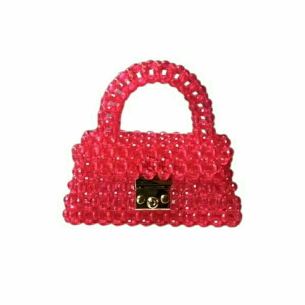 NEW hand bag / Tas manik Bali pink fanta