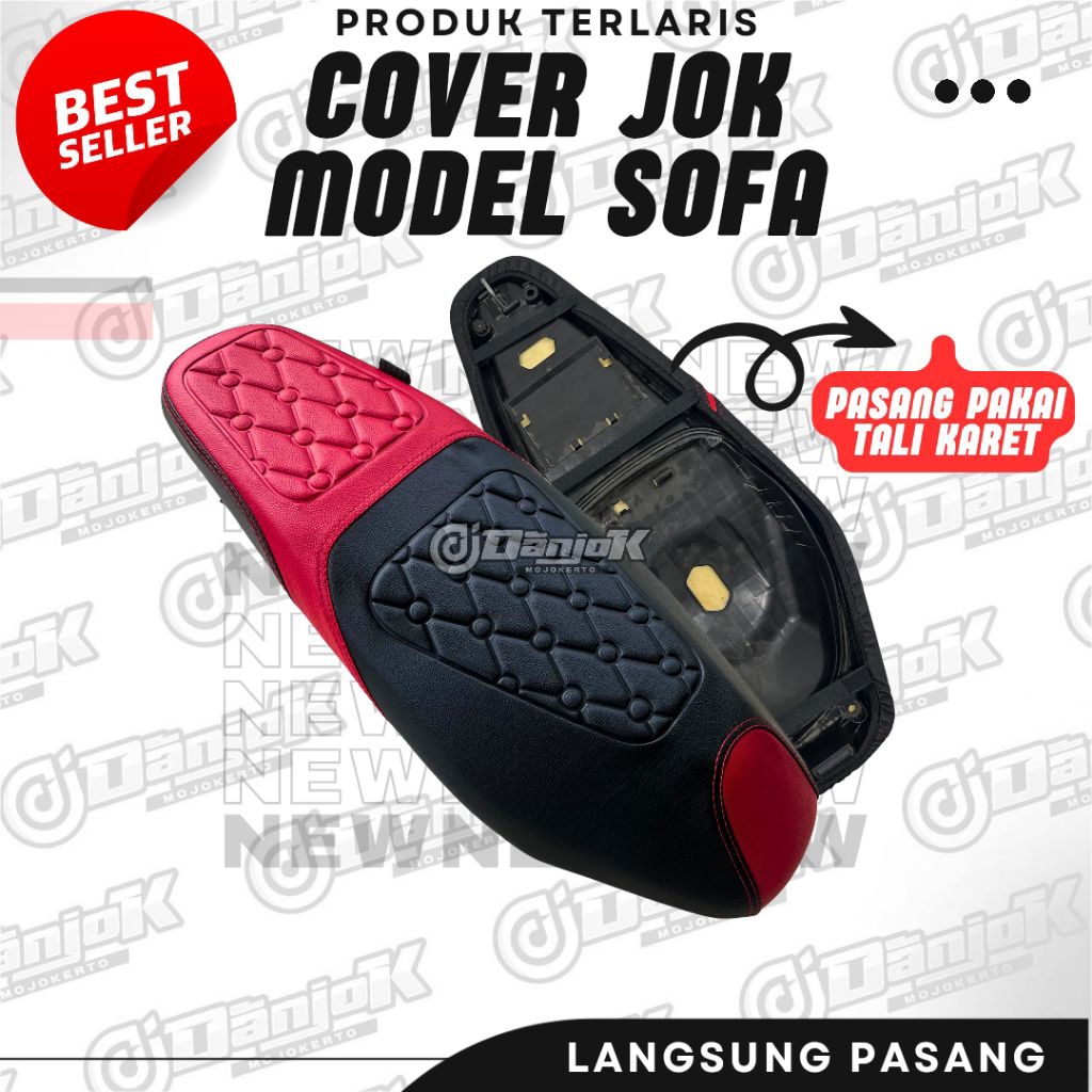 Cover Jok Motor Model Press Sofa Premium (LANGSUNG PASANG) untuk Motor Bebek dan Matic Vario Beat PC