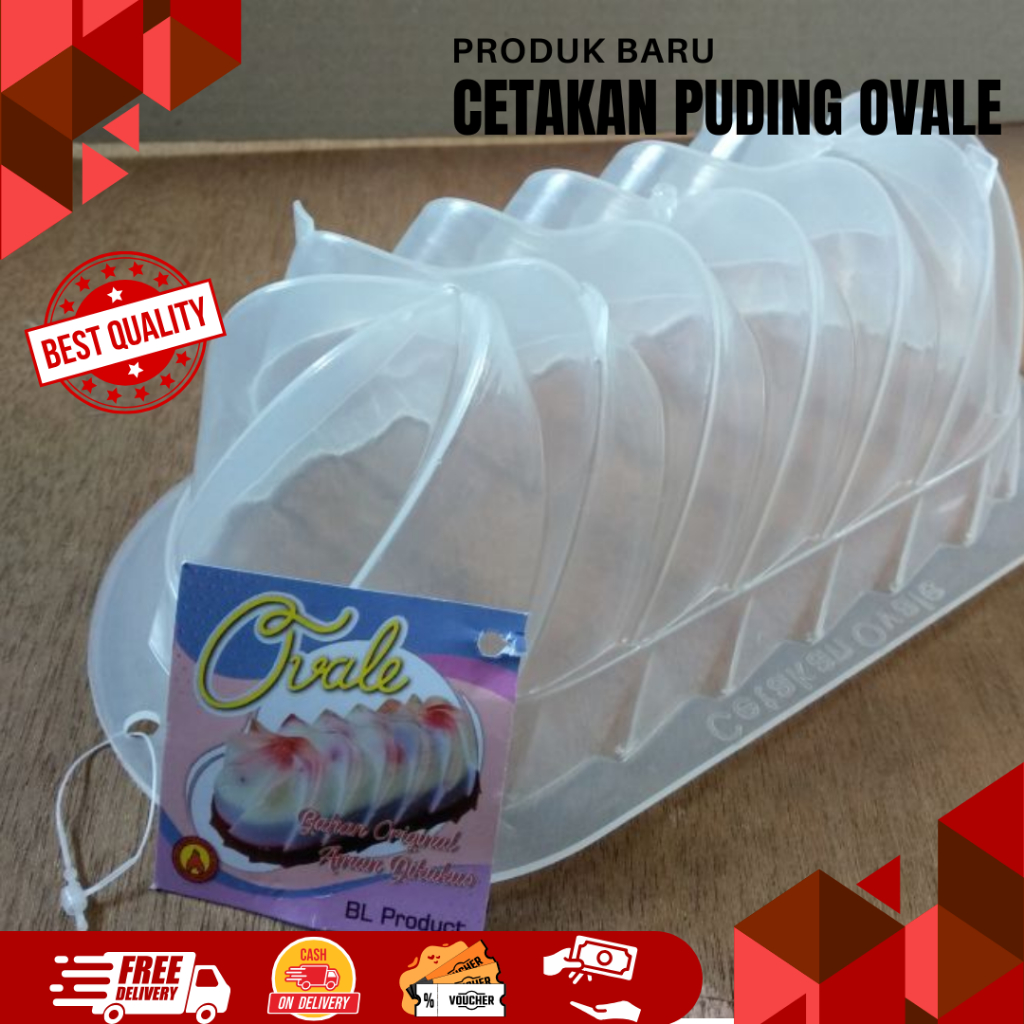 Cetakan Puding Ovale / Cetakan Pudding Jubile Ovale / Cetakan Jelly Agar Ager / Cetakan Puding