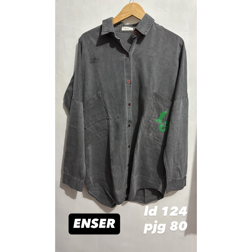 PRELOVED KEMEJA JEANS BORDIR