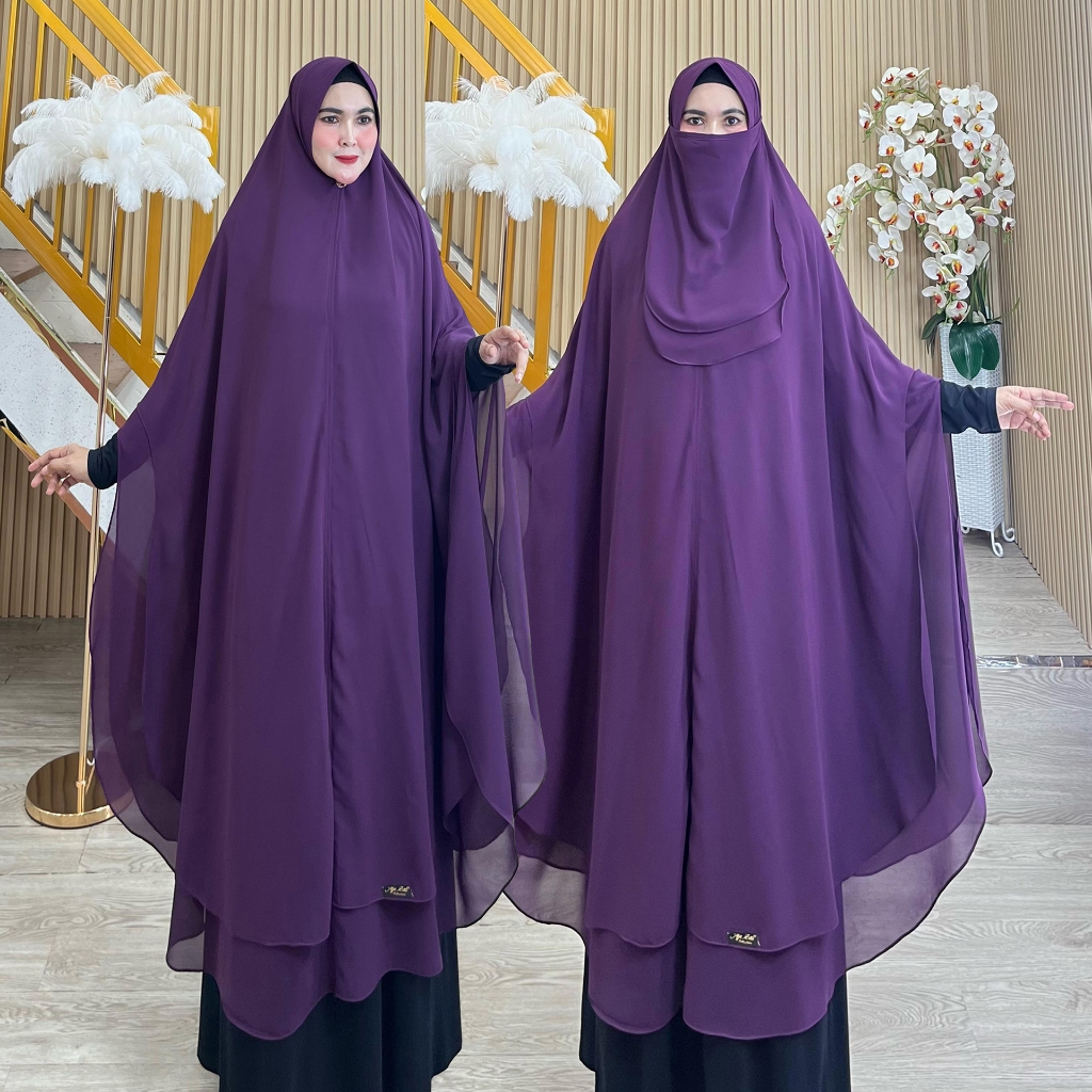 Kerudung/Khimar Hijab Instan Syari Jumbo Kode GERNI Bahan Ceruty Babydoll By Ory AjeZas Collection