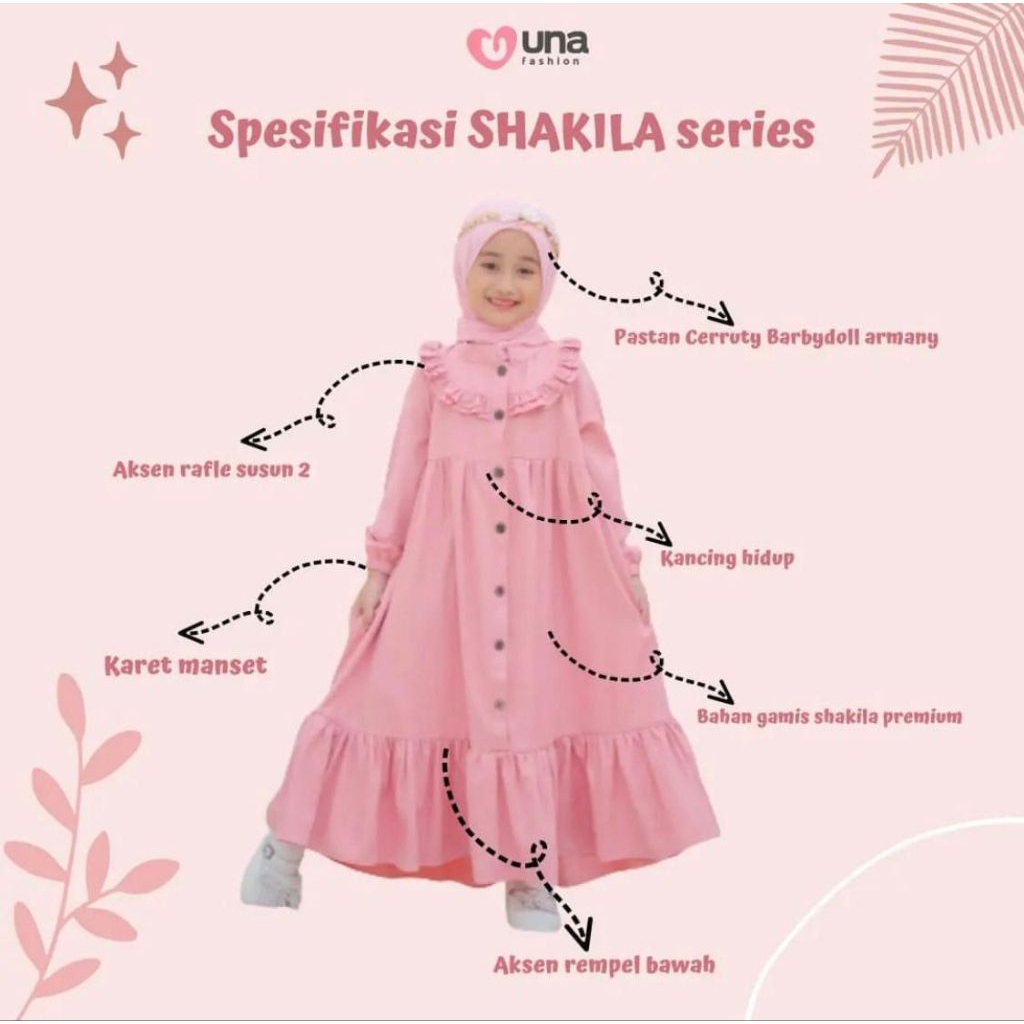 Hot Deals Gamis Shakila Anak // Gamis Shakila Muslim// Gamis Muslim Anak//Gamis Syar'I Anak//Gamis