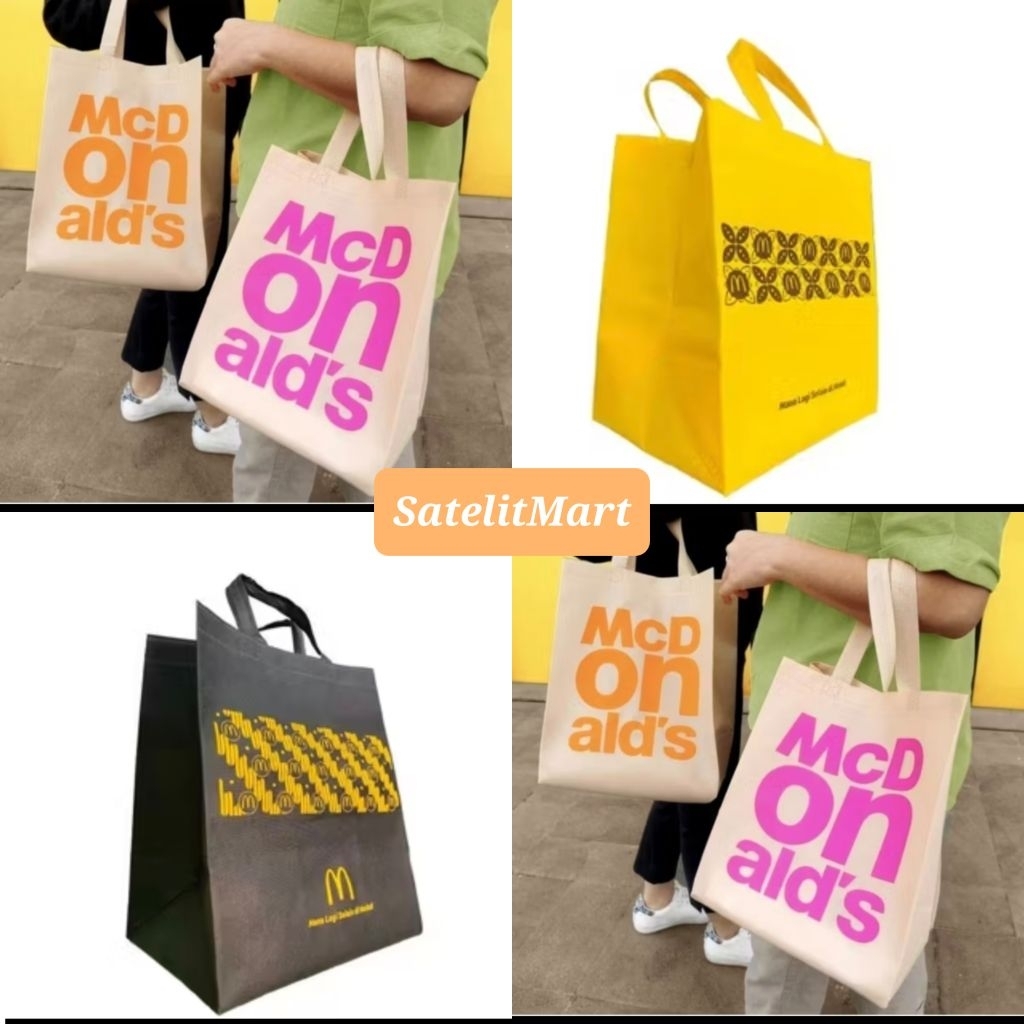 SatelitMart - Tas MCD Terbaru Reusable Shopping Totebag Tote Bag Tas Belanja Spunbond Merchandise Mc