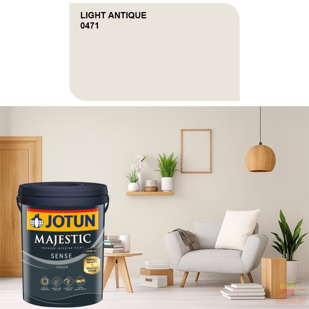 JOTUN MAJESTIC SENSE isi 20 Liter Warna 0471 Light Antique - CAT TEMBOK DINDING INTERIOR PREMIUM