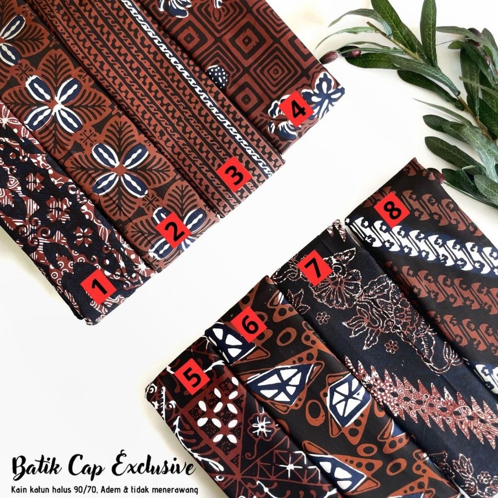 KAIN BATIK CAP HANDMADE TRADISIONAL HALUS WARNA SOGAN COKLAT SOGAN KAIN BATIK HALUS MURAH Kain Batik