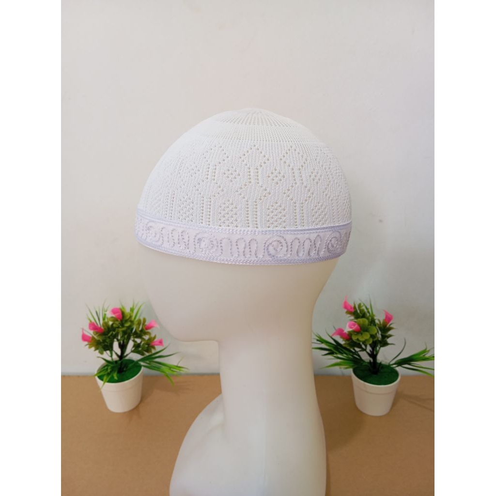 Peci rajut dewasa peci rajut madinah peci kopyah rajut putih