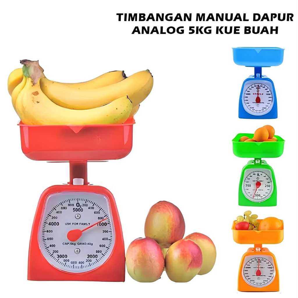HOMEWARE Timbangan Dapur Analog 5kg Timbangan Kue Manual Kitchen Scale Grad 40 Gram