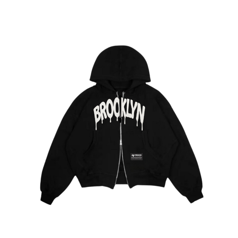 VINSMOKE - Hoodie Jumper Boxy Double Zip Brooklyn ( Pria & Wanita )
