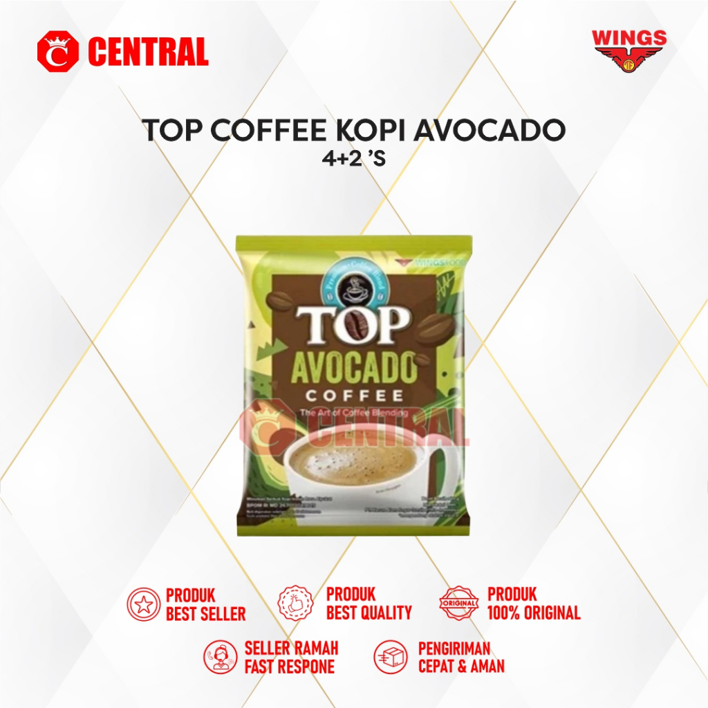 TOP COFFEE AVOCADO 4+2 KOPI BUBUK INSTAN/ TOP KOPI AVOCADO