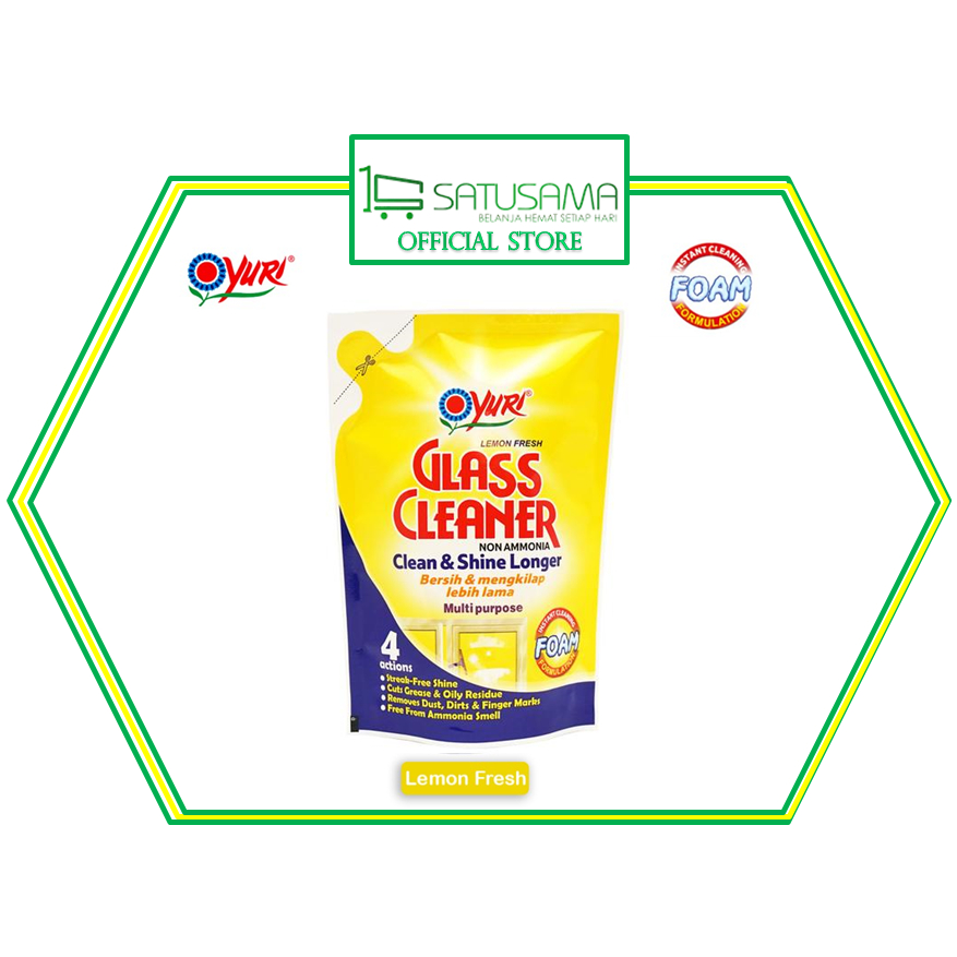 YURI GLASS CLEANER POUCH 410 ML