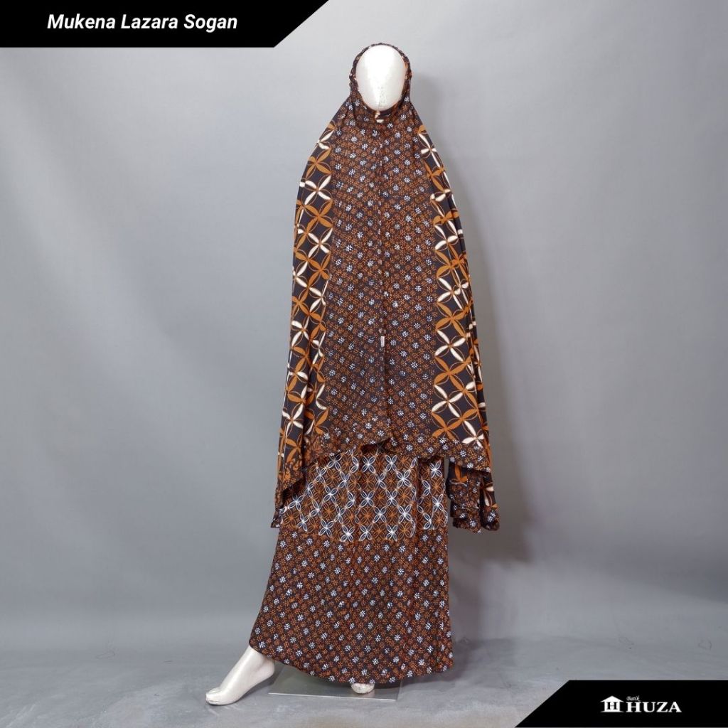 Batik Huza Mukena Dewasa Batik  Mukena Lazara Sogan