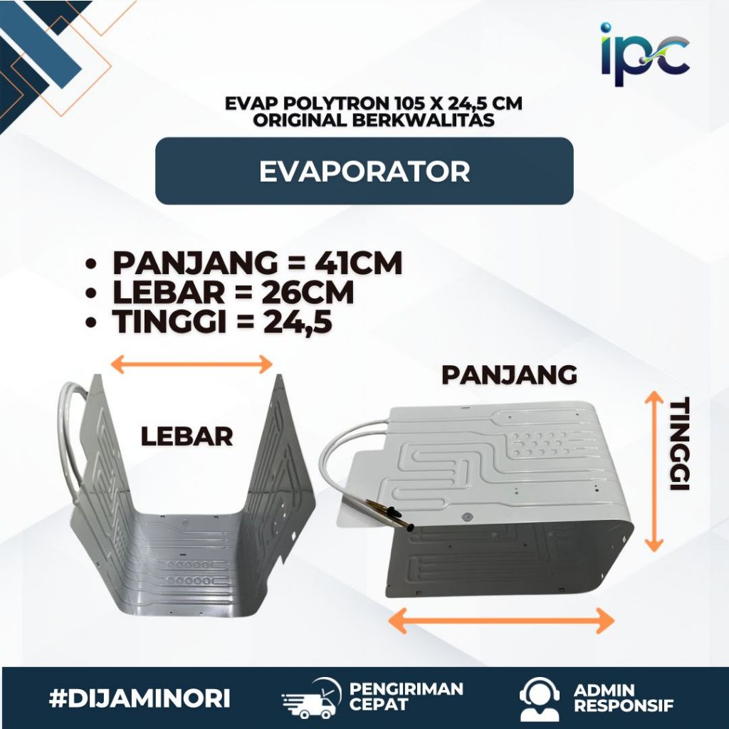 Evap Kulkas Polytron | Evaporator Kulkas 1 Pintu Polytron 105x24,5 | Epap Kulkas Polytron Original