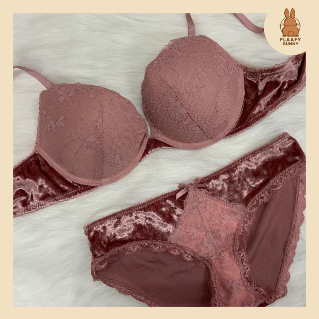 Victoria's Secret Bra Set Velvet, Push Up Bra.